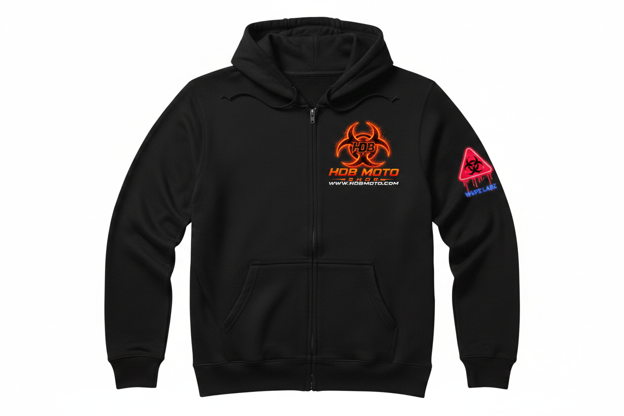 HDB Moto Biohazard Zip Up Hoodie