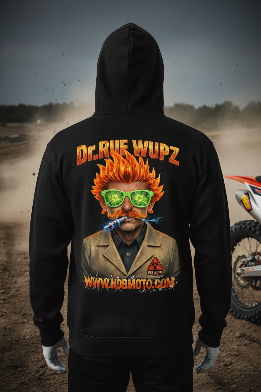 HDB Moto Dr. Ruf Wupz Biohazard Inferno Zip Up Hoodie