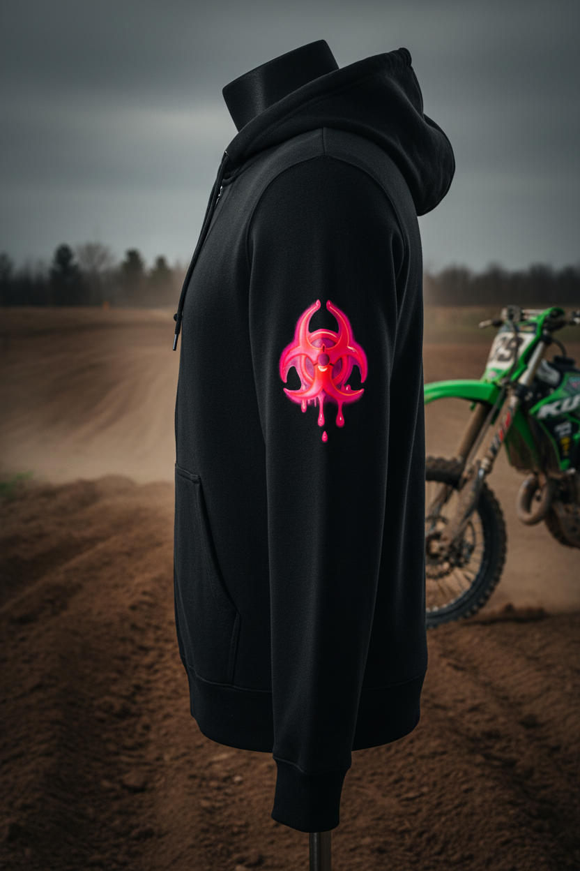 HDB Moto Biohazard Zip Up Hoodie