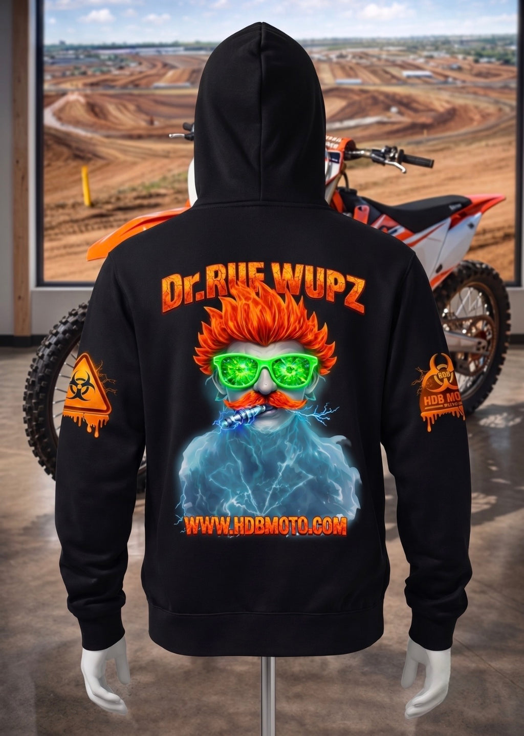 HDB Moto Dr. Ruf Wupz Ghost Rider Zip Up Hoodie