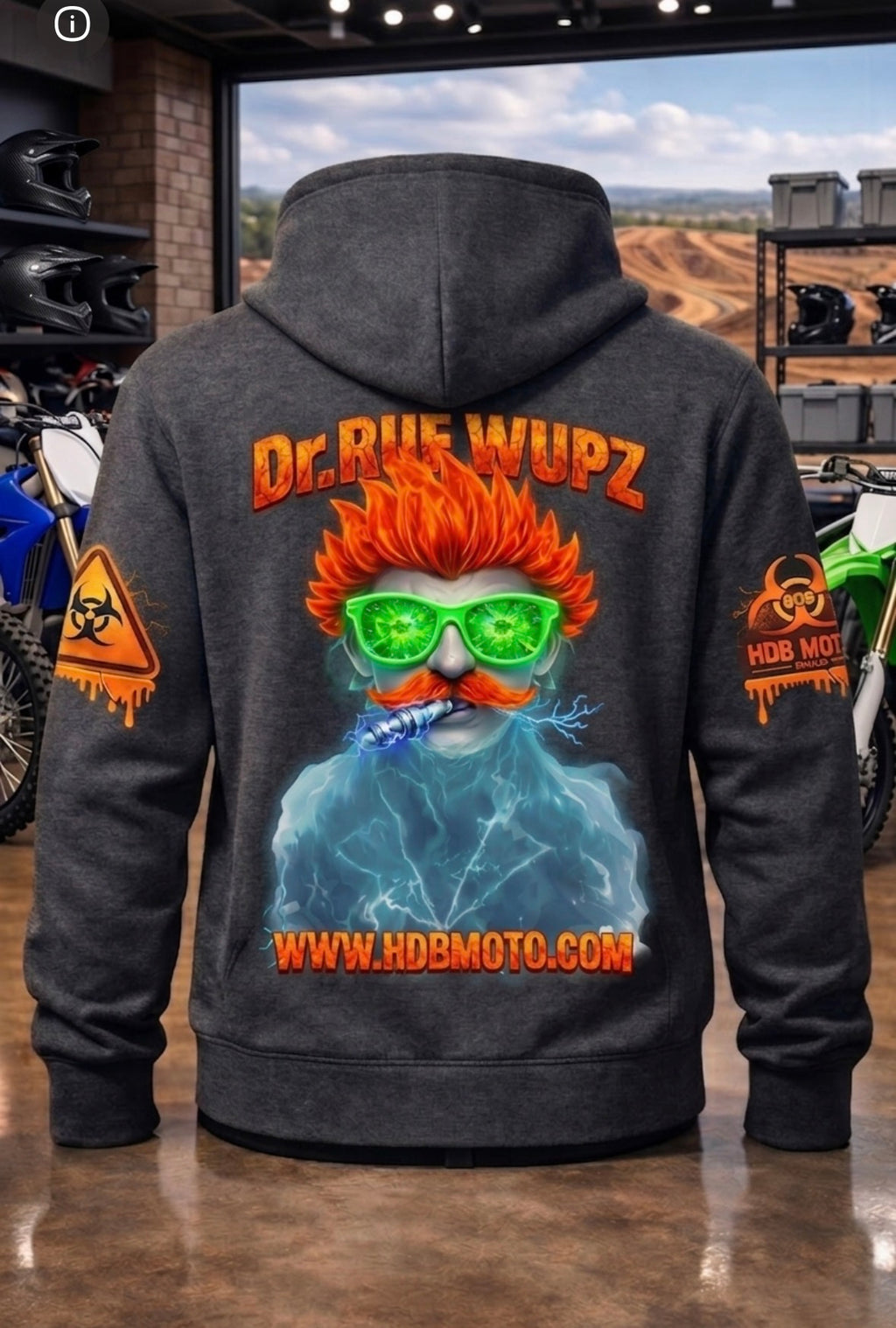 HDB Moto Dr. Ruf Wupz Ghost Rider Zip Up Hoodie
