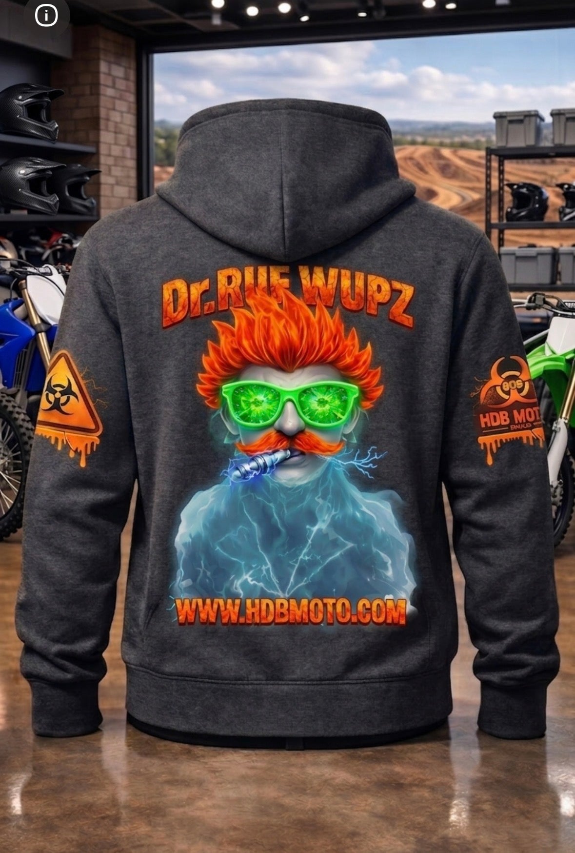 HDB Moto Dr. Ruf Wupz Ghost Rider Zip Up Hoodie