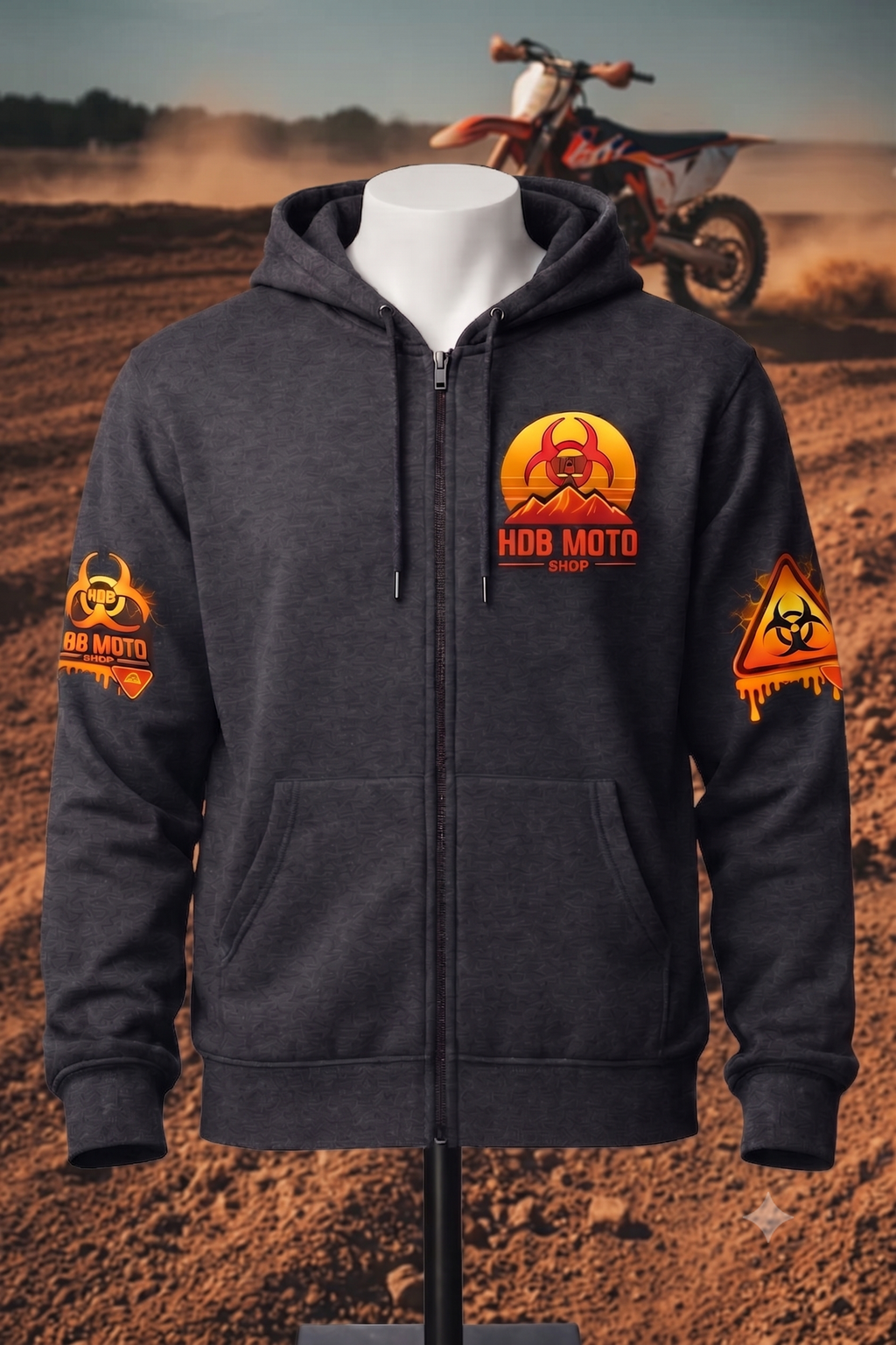 HDB Moto Dr. Ruf Wupz Ghost Rider Zip Up Hoodie
