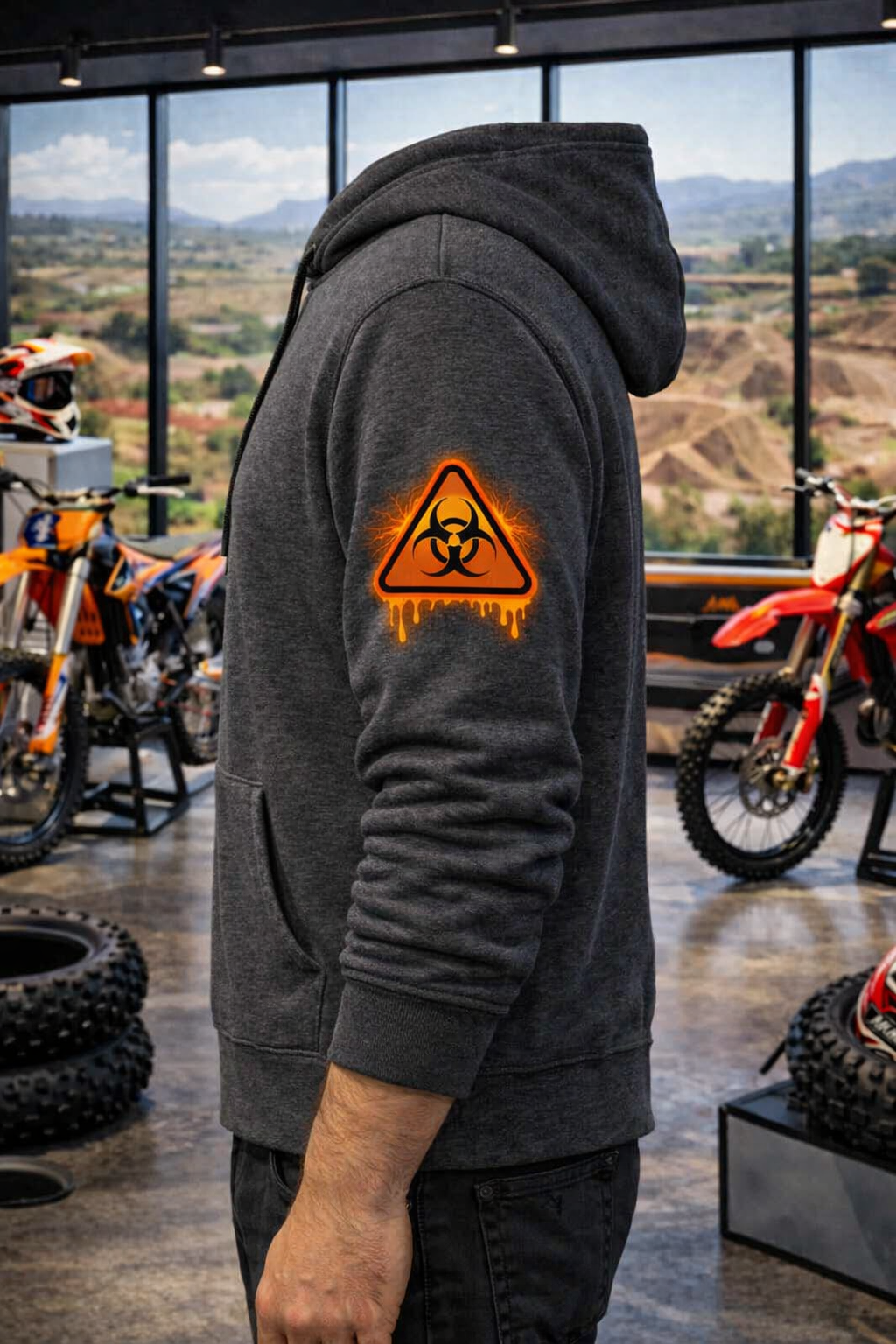 HDB Moto Dr. Ruf Wupz Biohazard Inferno Zip Up Hoodie
