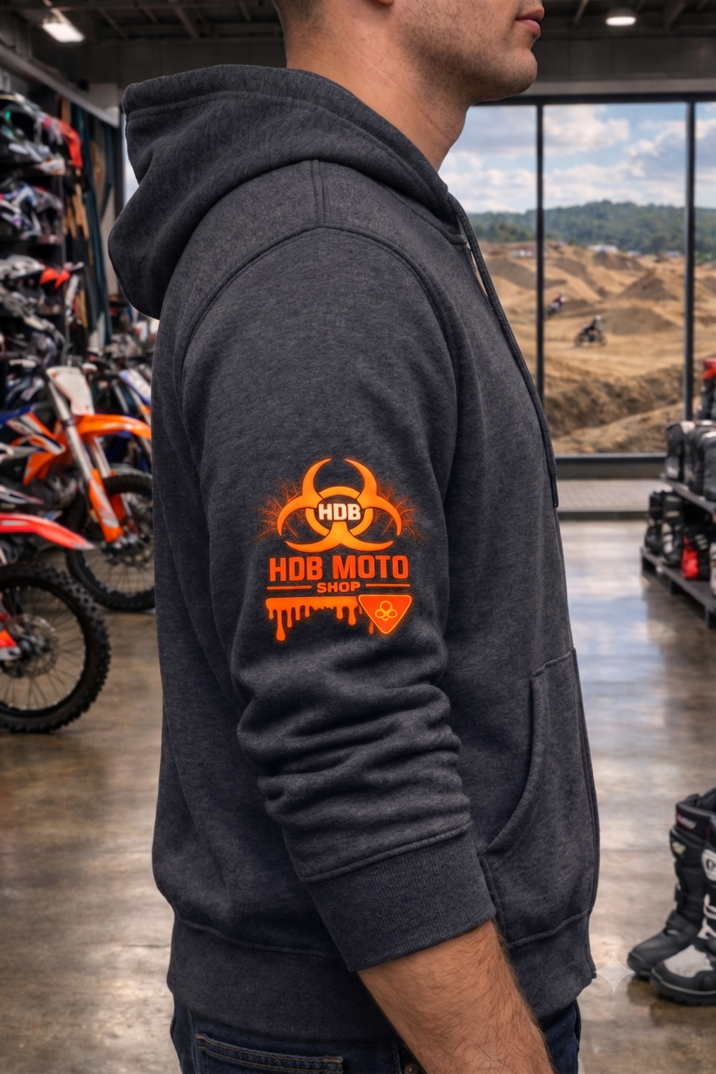 HDB Moto Dr. Ruf Wupz Biohazard Inferno Zip Up Hoodie