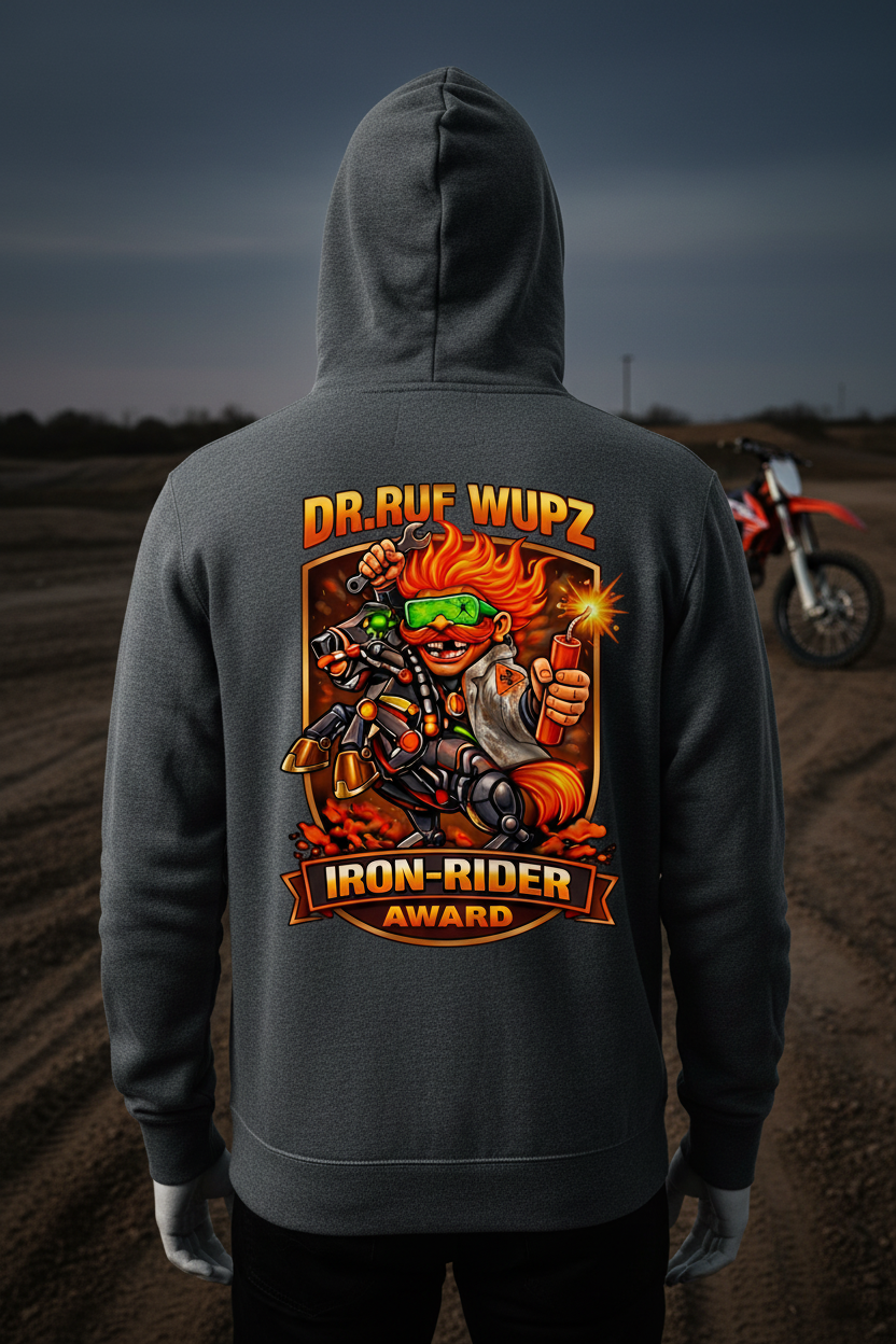 HDB Moto Dr. Ruf Wupz Iron Rider Award Zip Up Hoodie